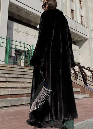 Вишукане пальто шуба норка black glama usa 135 см  р.46-48+3 фото