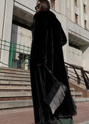 Вишукане пальто шуба норка black glama usa 135 см  р.46-48+10 фото