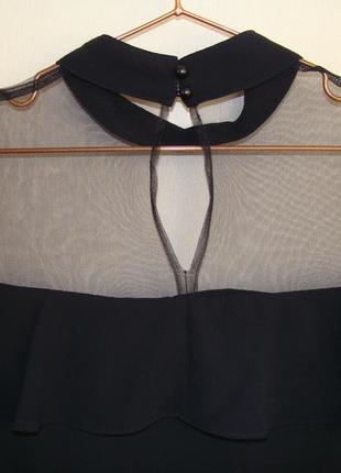 Мини-платье с чокером, прозрачной вставкой и оборкой fashion union5 фото