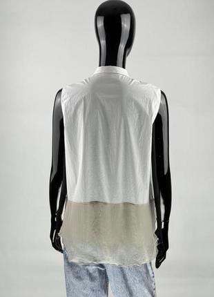 Фірмова блузка на гудзиках бавовна/шовк преміум бренд италия peserico rivamonti brunello cucinelli4 фото