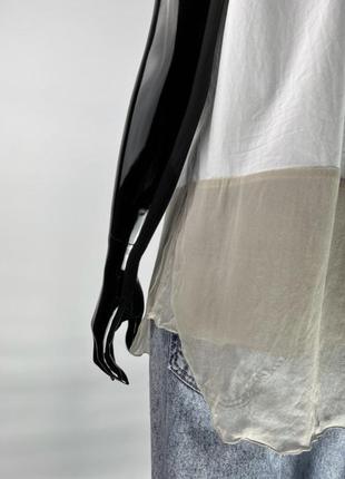 Фірмова блузка на гудзиках бавовна/шовк преміум бренд италия peserico rivamonti brunello cucinelli3 фото