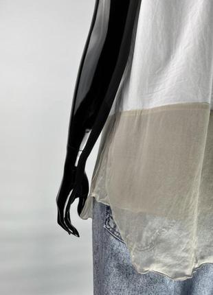 Фірмова блузка на гудзиках бавовна/шовк преміум бренд италия peserico rivamonti brunello cucinelli9 фото