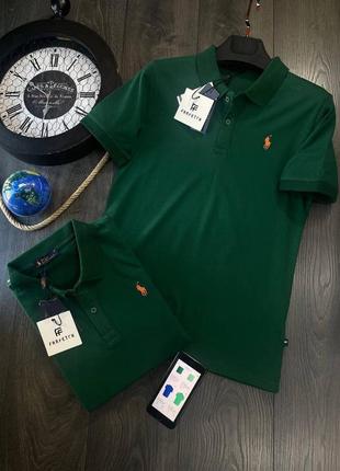 Трендова футболка поло в стилі ральф polo ralph lauren преміум якісна чоловіча однотонна1 фото