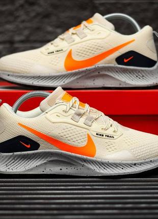 🏝️🌅👟 кроссовки летние nike zoom pegasus trail 3 осенние ткань сетка 👞 оранжевые серые бежевые бе