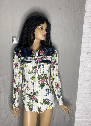 Блуза блузка в цветочный принт warehouse, m1 фото
