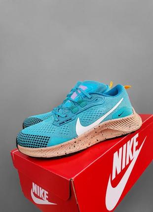 👟👞 кросівки літні nike zoom pegasus trail 3 осіні тканина сітка білі коричневі голубі