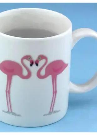 Чашка с терморисунком фламинго (fg43)