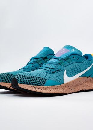 👟👞 кросівки літні nike zoom pegasus trail 3 осіні тканина сітка  коричневі голубі