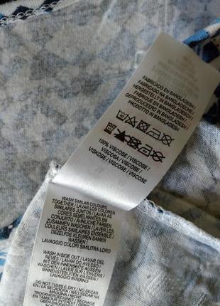 Р 18/5-54 витончена блуза блузка футболка в принт калейдоскоп віскоза трикотаж primark5 фото
