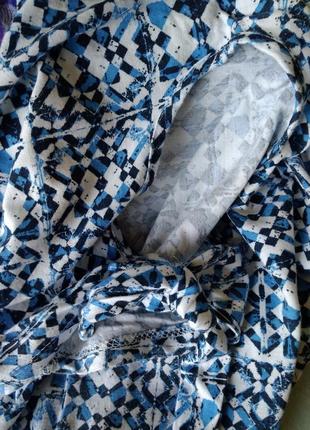Р 18 / 52-54 изящная блуза блузка футболка в принт калейдоскоп вискоза трикотаж primark6 фото
