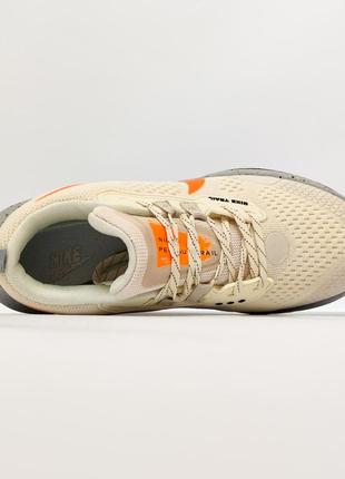 🏝️🌅👟 кроссовки летние nike zoom pegasus trail 3 осенние ткань сетка 👞 оранжевые серые бежевые2 фото