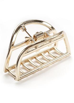 Заколка краб металл золото