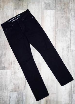30р. мужские чёрные джинсы на пуговицах ,slim ,c&a1 фото