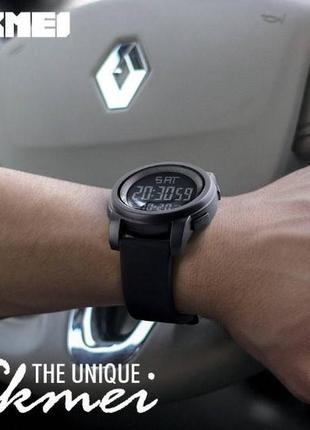 Мужские спортивные наручные часы skmei 1257 электронные с подсветкой, армейские цифровые часы7 фото