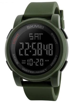 Чоловічий спортивний наручний годинник skmei 1257 електронний з підсвіткою, армійський цифровий годинник3 фото