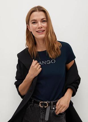 Футболка mango с логотипом