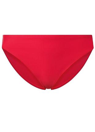Купальные пляжные плавки девушкам однотонные красные1 фото