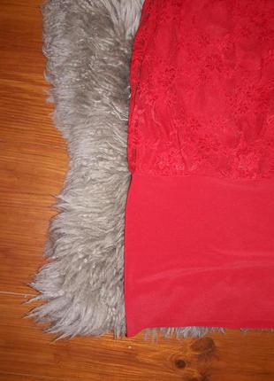 Красное платье с гипюром s3 фото