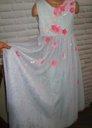 Нарядное экскюзивное платье monsoon 7 лет2 фото