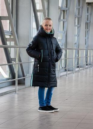 Зимове пальто "жасмін" на дівчинку, розміри на зріст 134- 1645 фото