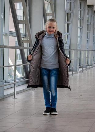 Зимове пальто "жасмін" на дівчинку, розміри на зріст 134- 1646 фото