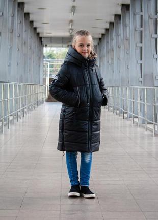 Зимове пальто "жасмін" на дівчинку, розміри на зріст 134- 1643 фото