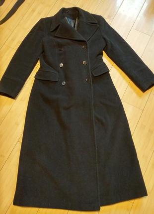 Классное длинное классическое пальто шерсть1 фото