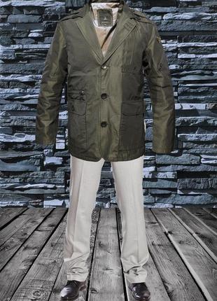 Піджак, вітровка, куртка, колір - темно-зелений металік3 фото