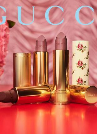 Помада з матовим фінішем gucci rouge à lèvres mat lipstick 209 mona leslie cameo без коробки 3.5 г8 фото