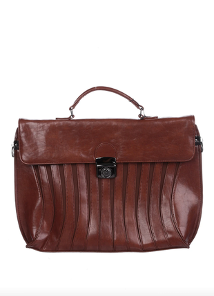 Нова сумка mark chantal портфель коричневий колір. кожзам, штучна шкіра.