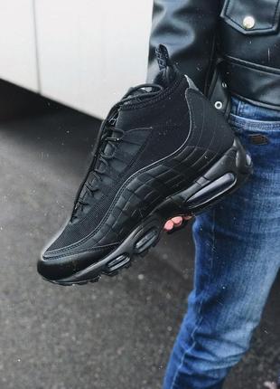 Кроссовки  мужские демисезонные nike air max 95 sneakerboot черные8 фото