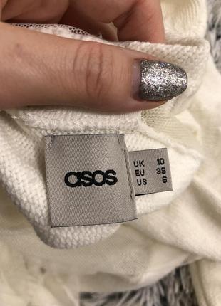 Белый свитер с прозрачной спинкой asos размер м3 фото