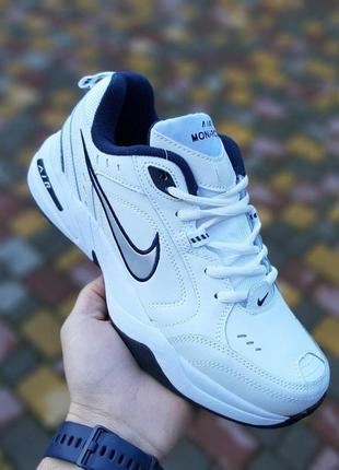 Кроссовки мужские nike air monarch летние, аир монарх кожаные кроссовки найк эир монарх белые2 фото