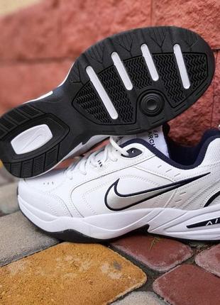 Кроссовки мужские nike air monarch летние, аир монарх кожаные кроссовки найк эир монарх белые4 фото