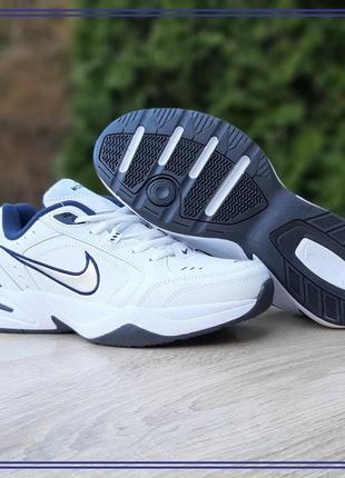 Кросівки чоловічі nike air monarch літні, аір монарх шкіряні кросівки найк еір монарх білі