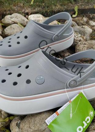 Crocs серые на платформе1 фото