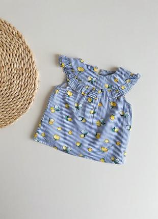 Маечка с лимончиками primark, 80 размер