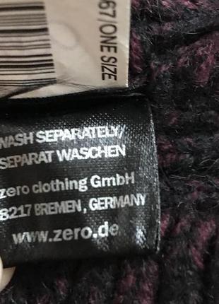 Шапка зимняя стильная модная дорогой бренд германии zero3 фото