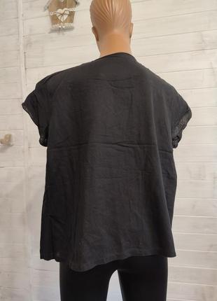 Натуральная блузка с выбивкой  3xl-4xl3 фото