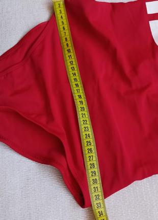 Сдельный красный купальник с надписью,слитный цельный купальник9 фото