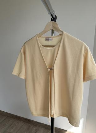 Блузка футболка кофта з коротким рукавом жіноча з віскози xl bonmarche