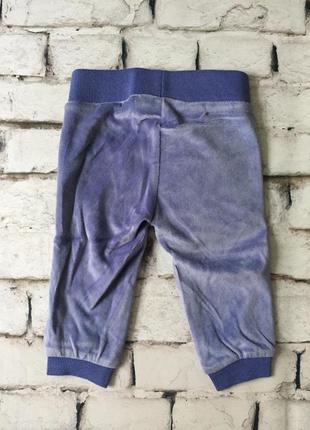 Бархатные штанишки детские синие штаны велюровые брюки4 фото