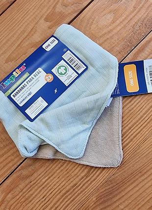 Комплект слюнявчиков из 2 штук, цвет кофе + оливка