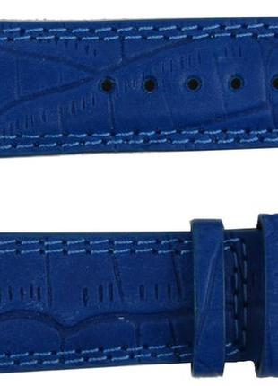 Кожаный ремешок для часов под рептилию mykhail ikhtyar ш24 мм синий