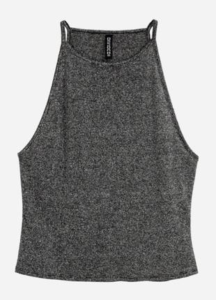 Топ серый блестящий h&amp;m