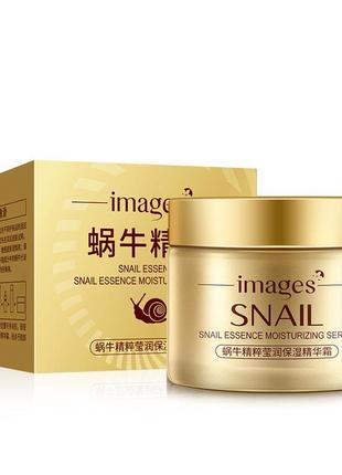 Антивіковий крем-сироватка для обличчя images з муцином равлика, від зморшок, зволожуючаий, 50g
