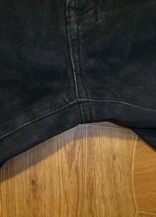 Теплые джинсовые бриджи forcalun jeanc черные на трикотаже,джинсы,пояс тянется6 фото