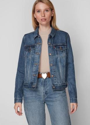 Брендовая винтажная джинсовая куртка унисекс