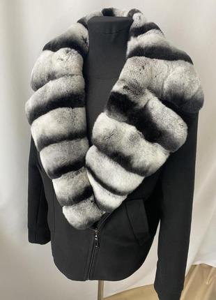 Короткое кашемировое пальто с натуральным мехом,пальто с натуральным мехом кролик рекс,44'-562 фото