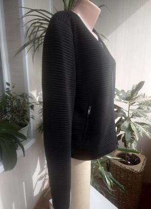 Фактурный черный жакет пиджак батал4 фото